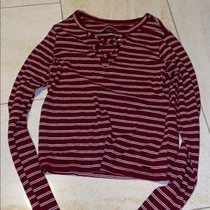 Hollister Striped Long Sleeve Top